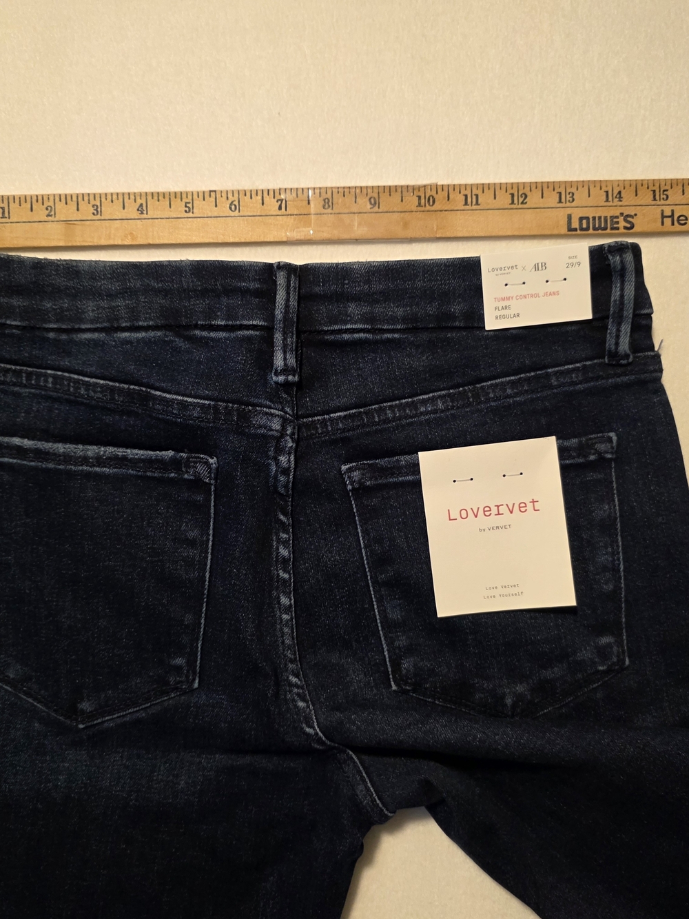 Lovervet by Vervet x Ava Lane Boho Tummy Control Flare Jeans 29/9 NWT Western - Picture 9 of 10
